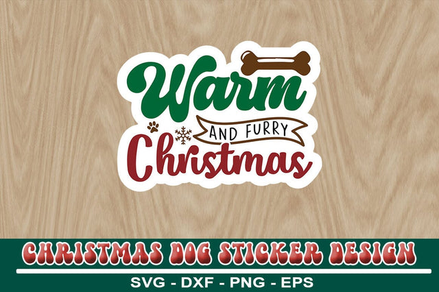 Christmas Dog Sticker Design SVG CraftingStudio 