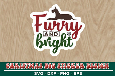 Christmas Dog Sticker Design Template SVG CraftingStudio 