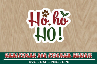 Christmas Dog Sticker Design Template SVG CraftingStudio 