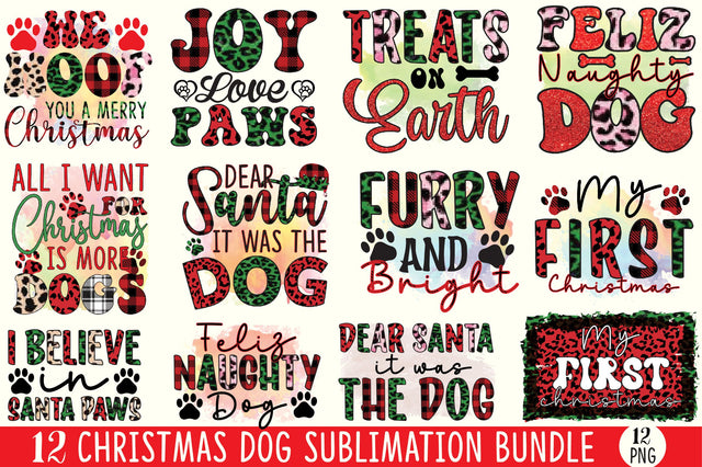 Christmas Dog Sublimation Bundle Sublimation SVGista 