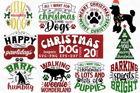 Christmas Dog SVG Bundle, Dog SVG Bundle, Christmas SVG Bundle SVG DESIGNISTIC 