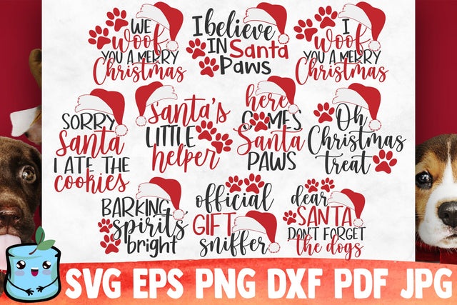 Christmas Dog SVG Bundle SVG MintyMarshmallows 