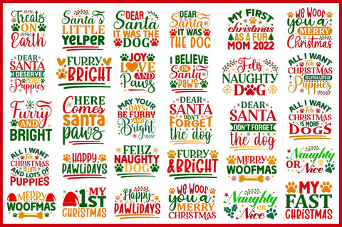 Christmas Dog SVG bundle SVG Regulrcrative 