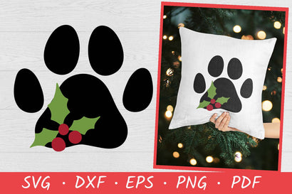 Christmas Dog SVG | Christmas SVG | Dog Paw Print SVG SVG Irina Ostapenko 