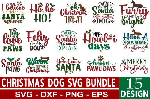 Christmas Dog SVG Design Bundle SVG CraftingStudio 