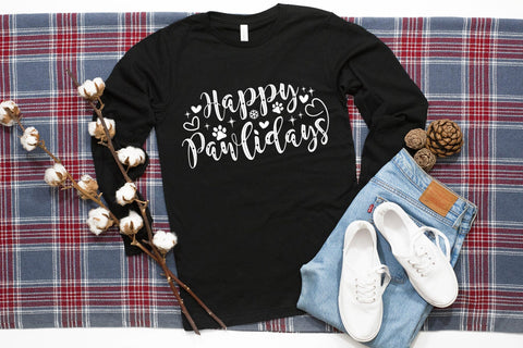 Christmas Dog SVG Design - Happy Pawlidays SVG CraftLabSVG 