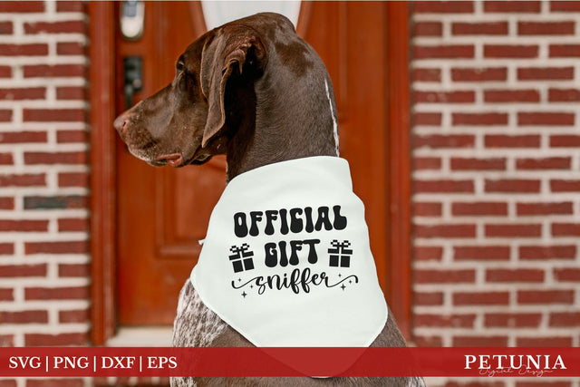 Christmas Dog SVG | Funny Dog Bandana Quote SVG SVG Petunia Digital Design 