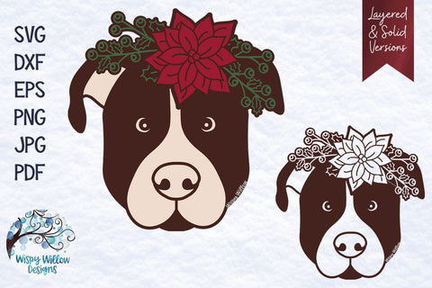 Christmas Dog SVG SVG Wispy Willow Designs 