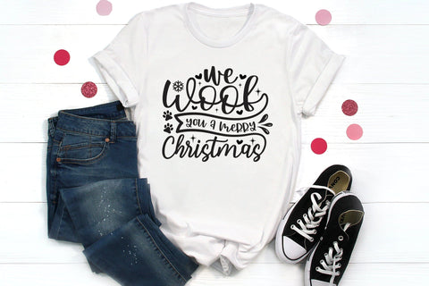 Christmas Dog SVG, We Woof You a Merry Christmas SVG CraftLabSVG 