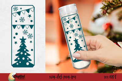 Christmas Dollar Tree Candle. Christmas Candle SVG. Christmas 3D SVG Evgenyia Guschina 