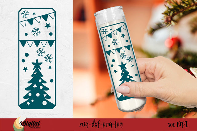 Christmas Dollar Tree Candle. Christmas Candle SVG. Christmas 3D SVG Evgenyia Guschina 