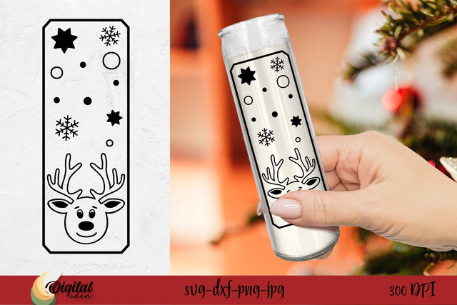 Christmas Dollar Tree Candle. Christmas Candle SVG. Christmas 3D SVG Evgenyia Guschina 