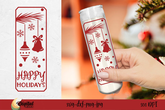 Christmas Dollar Tree Candle. Christmas Candle SVG. Christmas 3D SVG Evgenyia Guschina 