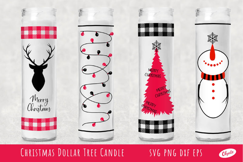 Christmas Dollar Tree Candle. Dollar Tree Design. Candle SVG SVG Olga Terlyanskaya 