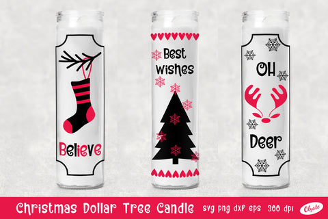 Christmas Dollar Tree Candle. Dollar Tree Design. Candle SVG SVG Olga Terlyanskaya 