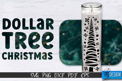 Christmas Dollar Tree Candle SVG | Jar Candle Designs SVG Fly Design 