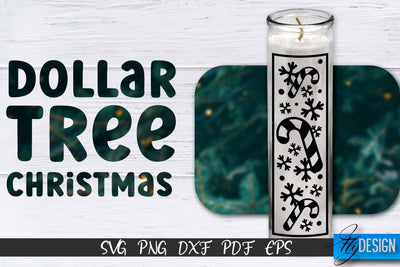 Christmas Dollar Tree Candle SVG | Jar Candle Designs SVG Fly Design 