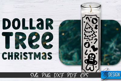 Christmas Dollar Tree Candle SVG | Jar Candle Designs SVG Fly Design 