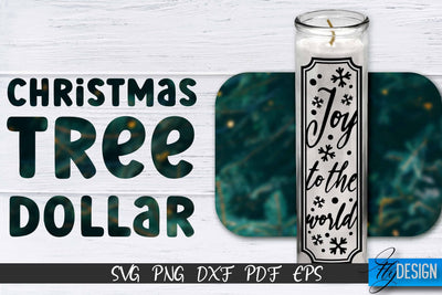 Christmas Dollar Tree Candle SVG | Jar Candle Designs SVG Fly Design 