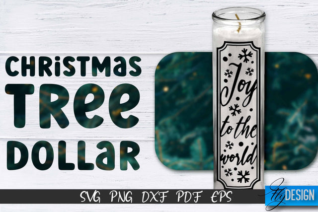 Christmas Dollar Tree Candle SVG | Jar Candle Designs SVG Fly Design 