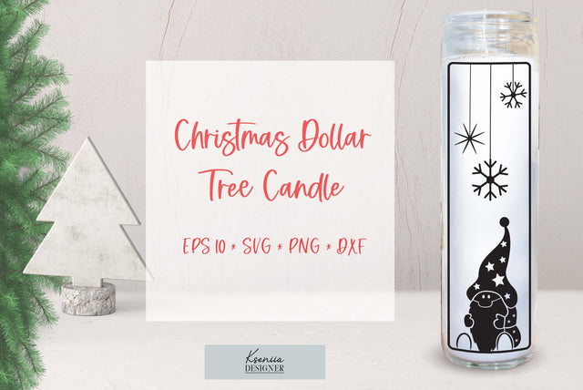 Christmas Dollar Tree Candle SVG SVG Kseniia designer 