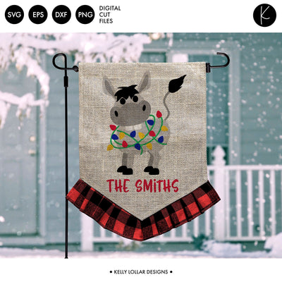 Christmas Donkey SVG Kelly Lollar Designs 