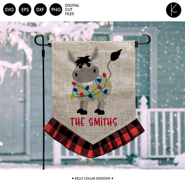 Christmas Donkey SVG Kelly Lollar Designs 
