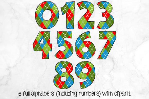 Christmas Doodle Letters PNG, Sloth Holiday Alpha Bundle Sublimation Crafty Mama Studios 