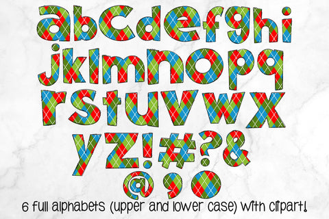 Christmas Doodle Letters PNG, Sloth Holiday Alpha Bundle Sublimation Crafty Mama Studios 