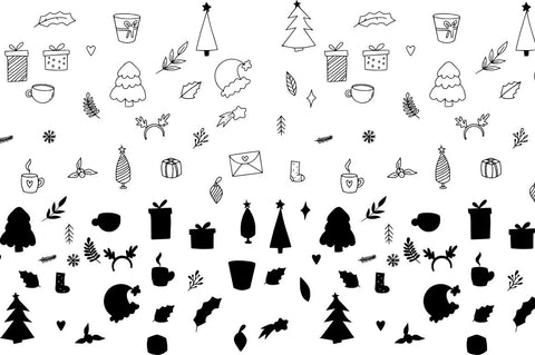 Christmas Doodle silhouette pack SVG Masyafi Studio 