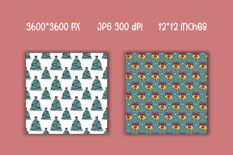 Christmas Doodles Digital Paper | JPG Patterns Digital Pattern AnnaViolet_store 