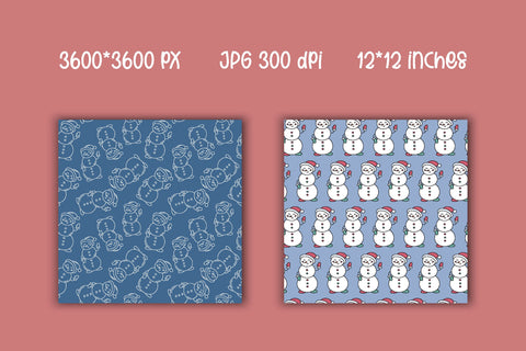 Christmas Doodles Digital Paper | JPG Patterns Digital Pattern AnnaViolet_store 