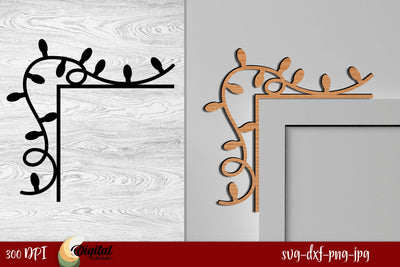 Christmas Door Corners Laser Cut. Wooden Decorations SVG. SVG Evgenyia Guschina 