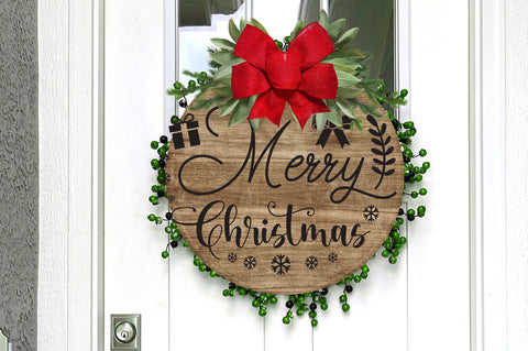 Christmas Door Hanger SVG Bundle SVG Regulrcrative 