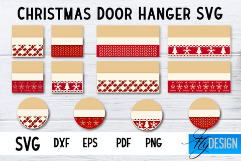 Christmas Door Hanger SVG | Winter Design | Funny Xmas SVG Fly Design 