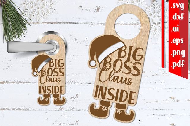 Christmas Door Hanger|Door Hanger Laser Cut SVG zafrans studio 