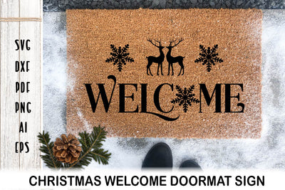 Christmas Door mat. Christmas Door Sign SVG. Farmhouse Sign. SVG Samaha Design 