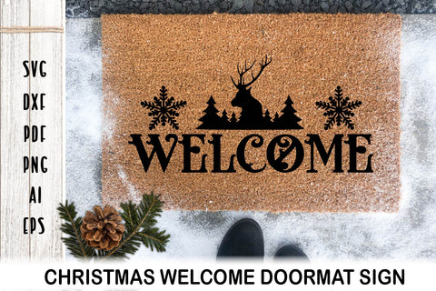 Christmas Door mat SVG. Christmas Door Sign SVG. SVG Samaha Design 