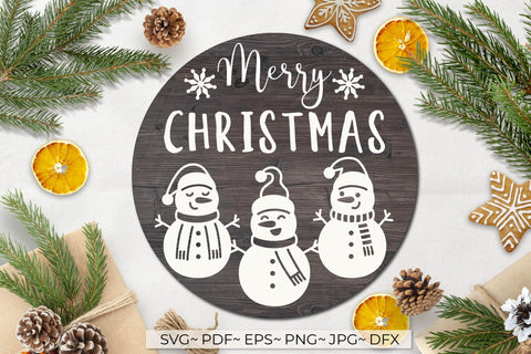 Christmas door sign | Christmas svg round sign bundle SVG Olga Boat Design 