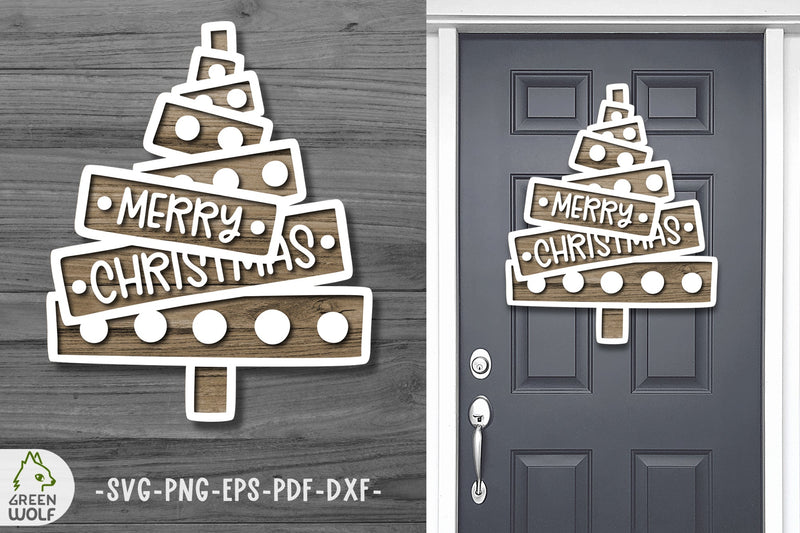 Christmas door sign svg bundle Laser cut wood Christmas svg bundle ...