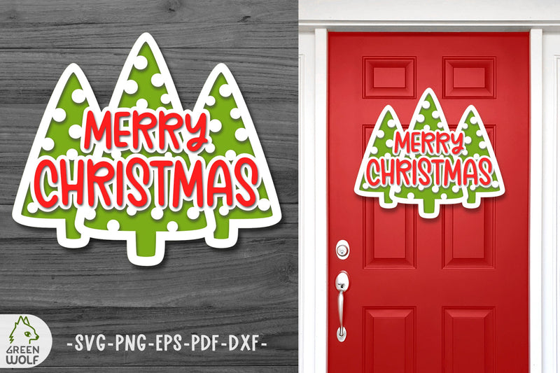 Christmas door sign svg bundle Laser cut wood Christmas svg bundle ...