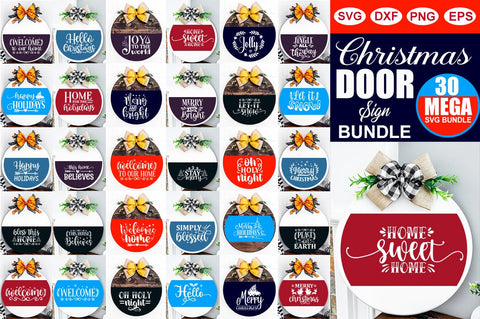 Christmas Door Sign SVG Bundle SVG Designangry 