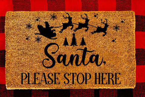 Christmas Doormat SVG Bundle I Christmas Welcome Sign SVG SVG Happy Printables Club 