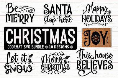 Christmas Doormat SVG Bundle SVG akazaddesign 