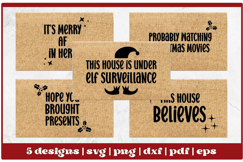 Christmas Doormat SVG Bundle SVG Decor and Dreams 