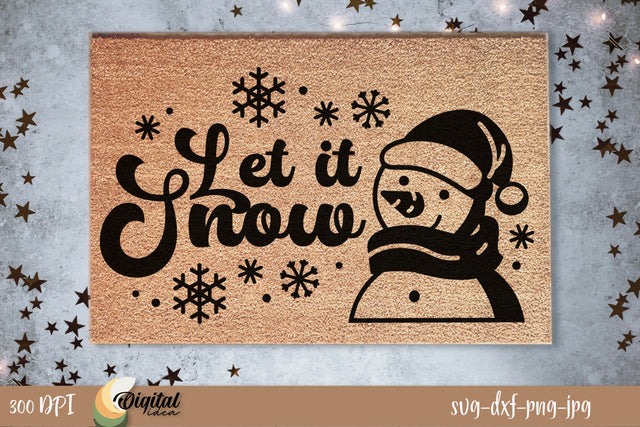 Christmas Doormat SVG. Merry Christmas SVG. Let it snow SVG Evgenyia Guschina 