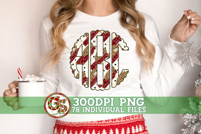 Christmas Dots Plaid Leopard Scalloped Monogram Set Sublimation Greedy Stitches 