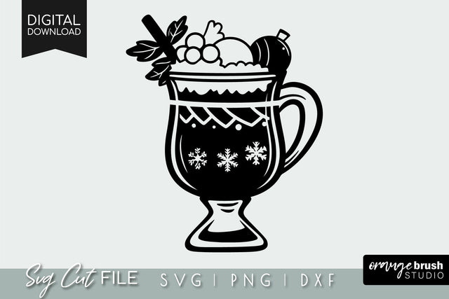 Christmas Drink SVG Cut File For Cricut SVG OrangeBrushStudio 