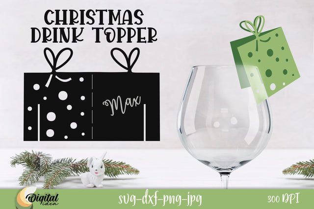 Christmas Drink Topper SVG. Christmas Ornament Paper Cut. 3D Paper Evgenyia Guschina 