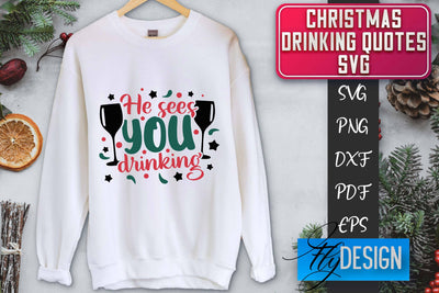 Christmas Drinking Quotes SVG | Funny Alcohol SVG | Christmas Quotes SVG Fly Design 